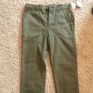 Army green Urban Outfitters cropped pants